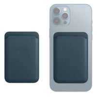 MagSafe peněženka kožená na iPhone - modrá