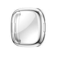 Silikonový kryt pro Fitbit Versa - Stříbrný