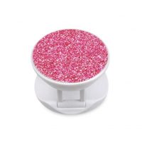 Pop Socket držák na mobilní telefon - Glitrový, růžový