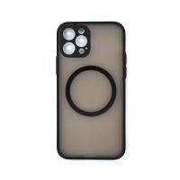 MagSafe silikonový kryt pro iPhone 12 Pro Max - Černý