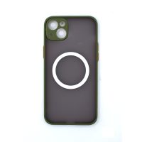MagSafe silikonový kryt pro iPhone 14 Plus - Zelený