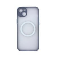 MagSafe silikonový kryt pro iPhone 14 Plus - Šedý