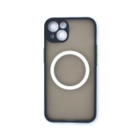 MagSafe silikonový kryt pro iPhone 15 Plus - Modrý