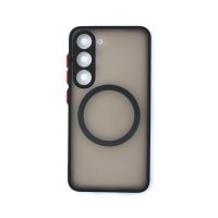 MagSafe silikonový kryt pro Samsung Galaxy S23 - Černý
