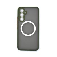 MagSafe silikonový kryt pro Samsung Galaxy S23 - Zelený