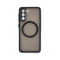 MagSafe silikonový kryt pro Samsung Galaxy S21 - Černý