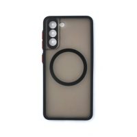 MagSafe silikonový kryt pro Samsung Galaxy S21 FE - Černý