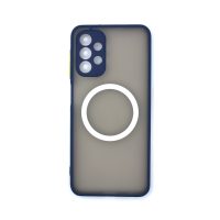 Silikonový kryt s magnetickým kroužkem pro Samsung Galaxy A13 4G - Modrý
