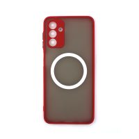 Silikonový kryt s magnetickým kroužkem pro Samsung Galaxy A13 5G - Červený