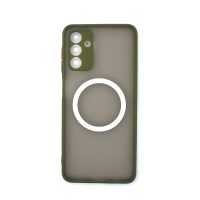 Silikonový kryt s magnetickým kroužkem pro Samsung Galaxy A13 5G - Zelený