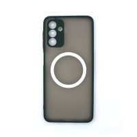 Silikonový kryt s magnetickým kroužkem pro Samsung Galaxy A13 5G - Tmavě zelený