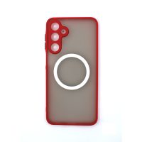 Silikonový kryt s magnetickým kroužkem pro Samsung Galaxy A15 - Červený