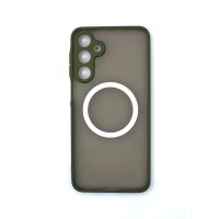 Silikonový kryt s magnetickým kroužkem pro Samsung Galaxy A15 - Zelený