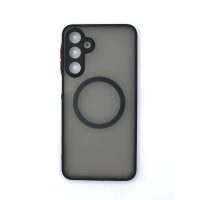 Silikonový kryt s magnetickým kroužkem pro Samsung Galaxy A16 - Černý