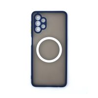 Silikonový kryt s magnetickým kroužkem pro Samsung Galaxy A32 5G - Modrý