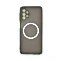 Silikonový kryt s magnetickým kroužkem pro Samsung Galaxy A32 5G - Zelený