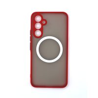 Silikonový kryt s magnetickým kroužkem pro Samsung Galaxy A34 - Červený