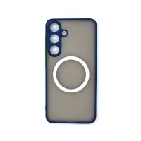 MagSafe silikonový kryt pro Samsung Galaxy S25 - Modrý