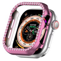 Ochranný rámeček s kamínky pro Apple Watch 10, 46 mm - Růžový