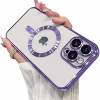 MagSafe silikonový kryt pro iPhone 13 Pro - Fialový, metalický