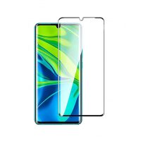 Ochranné sklo pro Xiaomi Mi Note 10, 10 Pro a 10 Lite - Černé, zaoblené