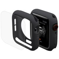 ENKAY Kryt + sklo pro Apple Watch 44mm - Černá