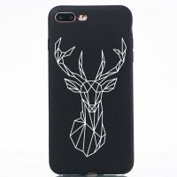 Ornament Kryt na iPhone 7 Plus/ 8 Plus (jelen) - Černá