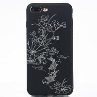 Ornament Kryt na iPhone 7 Plus/ 8 Plus (ryby) - Černá