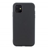 Matný silikonový obal na iPhone 11 - Černá