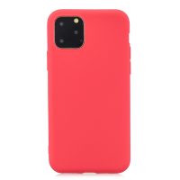Matný silikonový obal na iPhone 11 Pro - Červená