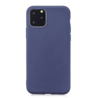 Matný silikonový kryt na iPhone 11 Pro - Tmavě modrá