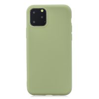 Matný silikonový obal na iPhone 11 Pro - Hráškově zelená