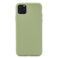 Matný silikonový obal na iPhone 11 Pro Max - Hráškově zelená