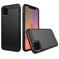 Odolný kryt na iPhone 11 Pro Max - Černá broušená textura