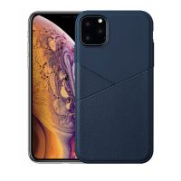 Tenký silikonový kryt Split na iPhone 11 Pro Max - Tmavě modrá