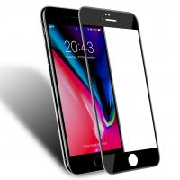 Ochranné sklo pro iPhone SE 2022, SE 2020, 7 a 8 - Černé