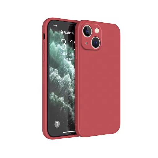 Foto - Silikonový kryt pro iPhone 13 mini - Vínově červený