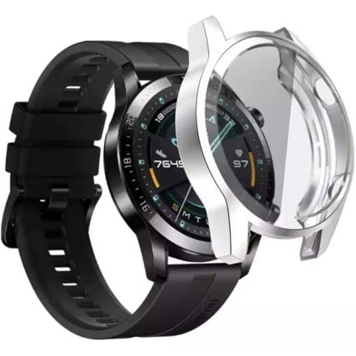 Foto - Ochranný kryt pro Huawei Watch GT 2 - Stříbrný, 46 mm