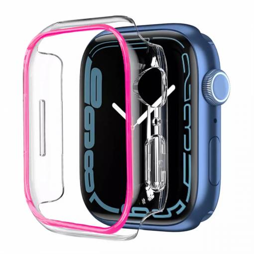 Foto - Ochranný rámeček pro Apple Watch - Růžový, svítící, 40 mm