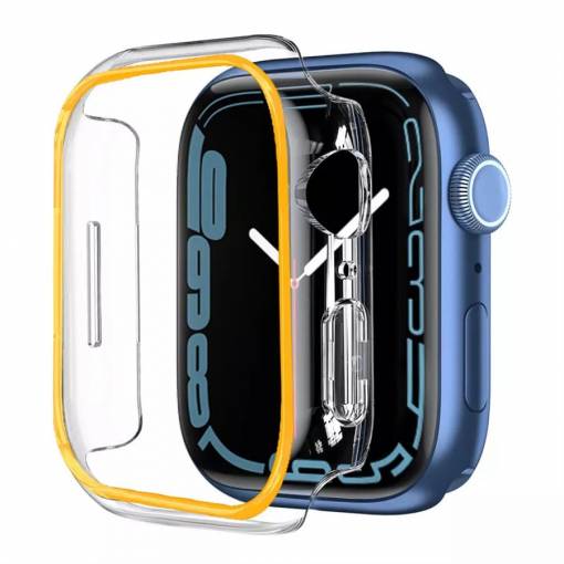 Foto - Ochranný rámeček pro Apple Watch - Oranžový, svítící, 45 mm