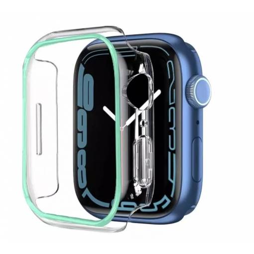Foto - Ochranný rámeček pro Apple Watch - Zelený, svítící, 45 mm