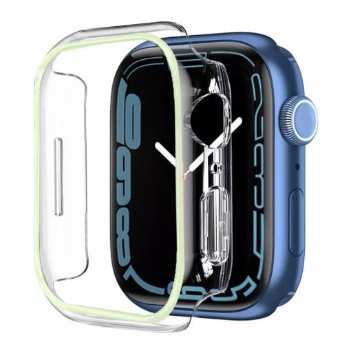 Foto - Ochranný rámeček pro Apple Watch - Žlutý, svítící, 45 mm