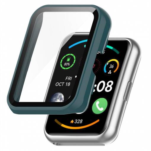 Foto - Ochranný kryt pro Huawei Watch Fit 2 - Tmavě zelený
