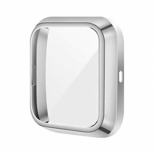 Foto - Silikonový kryt pro Fitbit Versa 2 - Stříbrný