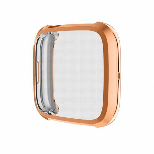 Foto - Silikonový kryt pro Fitbit Versa 4 - Růžově zlatý
