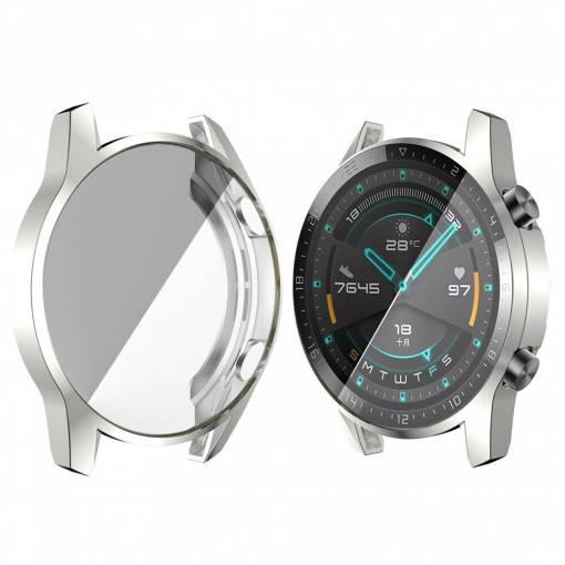 Foto - Silikonový kryt pro Huawei Watch GT2 46mm - Stříbrný
