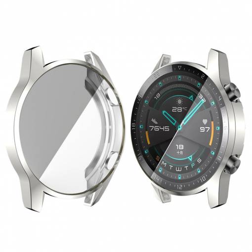 Foto - Silikonový kryt pro Huawei Watch GT2 46 mm - Stříbrný