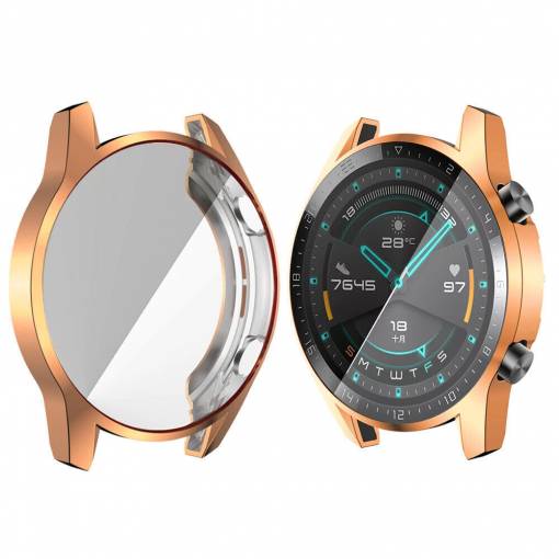 Foto - Silikonový kryt pro Huawei Watch GT2 46 mm - Růžově zlatý