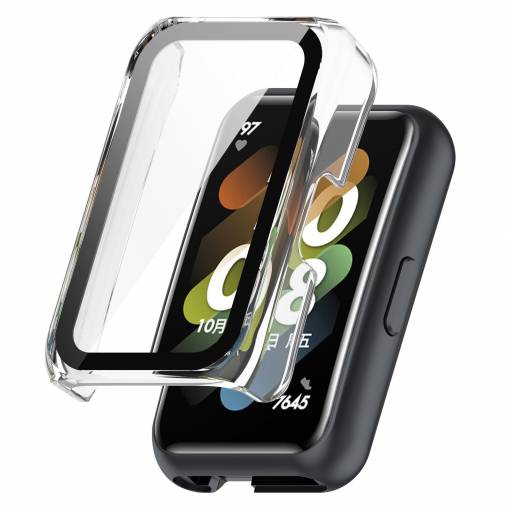 Foto - Ochranný kryt pro Huawei Band 6 a 7, Honor Band 6 a 7 a Huawei Watch Fit Mini - Transparentní