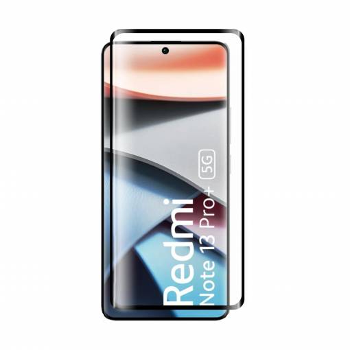 Foto - Ochranné sklo pro Xiaomi Redmi Note 13 Pro+ 5G - Černé, zaoblené